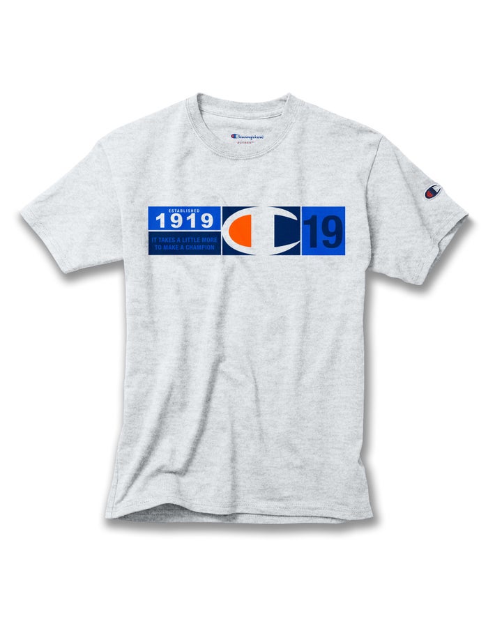 Champion Cotton Knockout C Logo Erkek Çocuk Tişört Gri ( PILMGC524 )